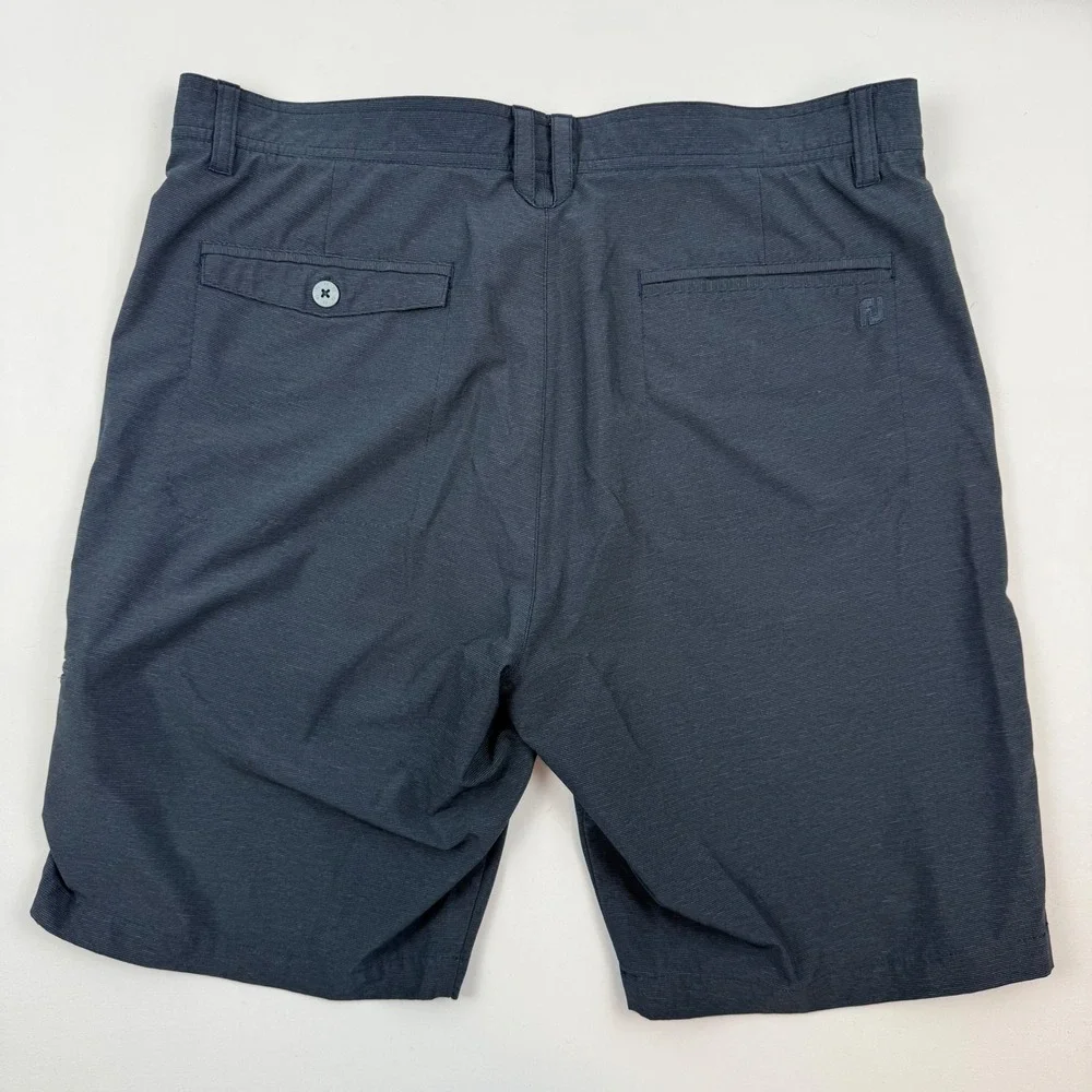 FootJoy Mens Navy Blue Heathered Performance Golf Shorts 34 Stretch 26813